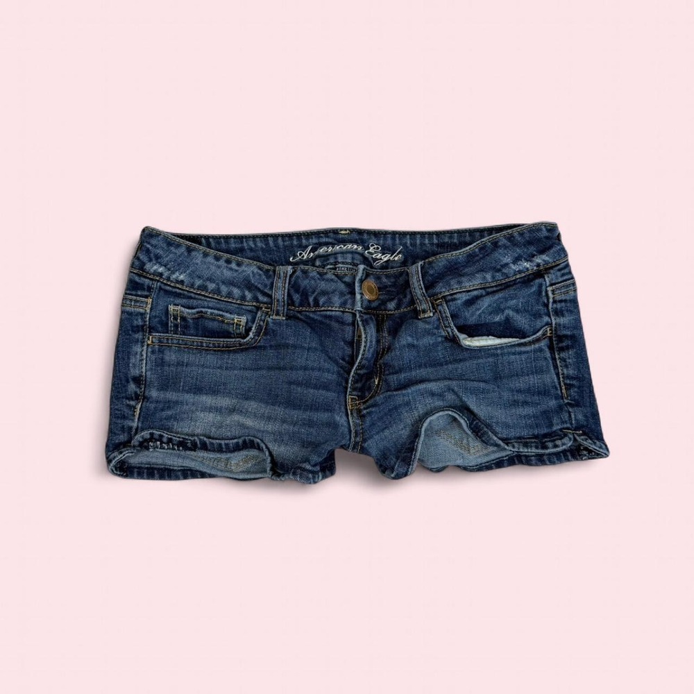 Vintage y2k American Eagle low rise micro mini denim shorts